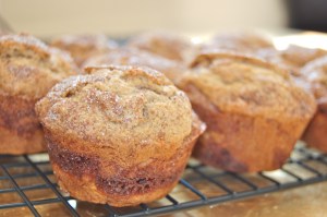 Em the Baker: GF Cinnamon Swirl Banana Muffins