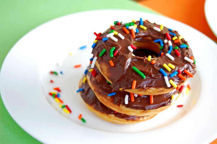 Gluten Free Buttermilk Donuts with Chocolate Icing | emthebaker.com