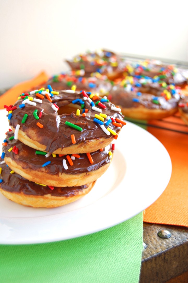 Gluten Free Buttermilk Donuts with Chocolate Icing | emthebaker.com